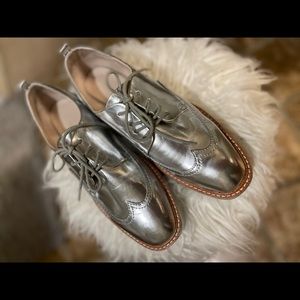 Silver Casual Platform Shoes